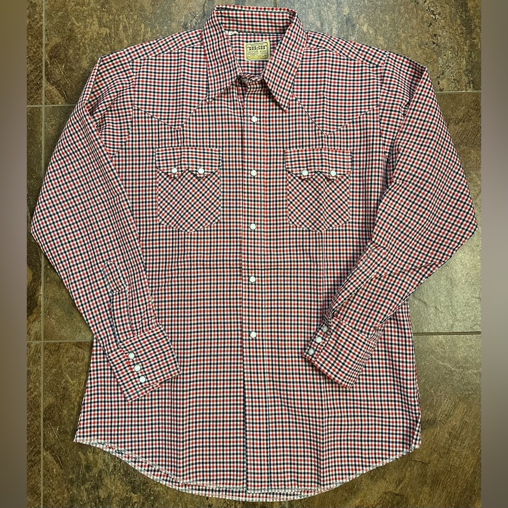 Vintage Washington Dee-Cee Sawtooth Pearl Snap Shirt 16-34 USA